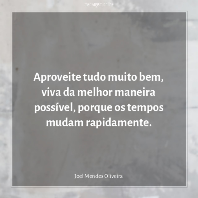 Aproveite tudo muito bem