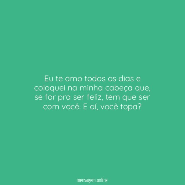 Você topa?