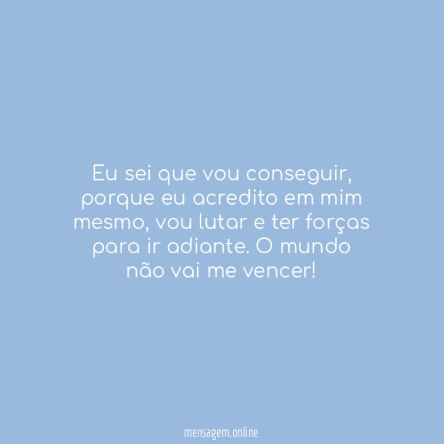 Eu consigo!