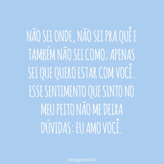 Não importa onde, só queria você