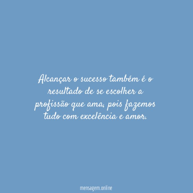 Alcançando o sucesso