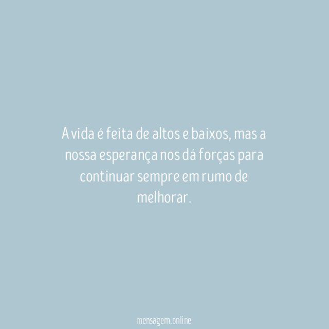 A nossa esperança