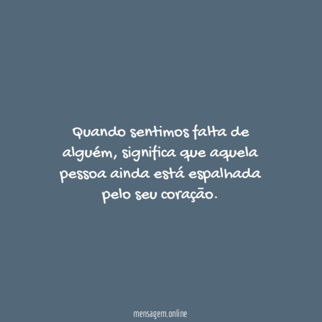 O significado da saudade