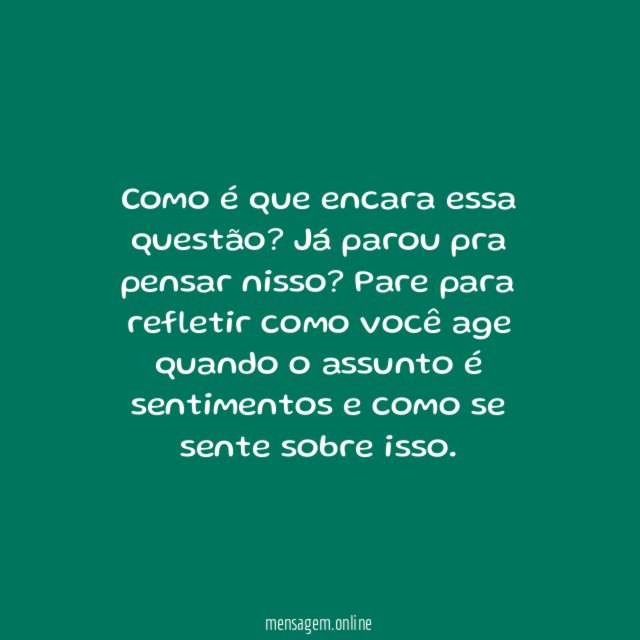 Lidar com sentimentos