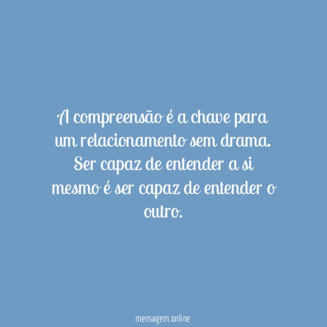 Compreensão como chave