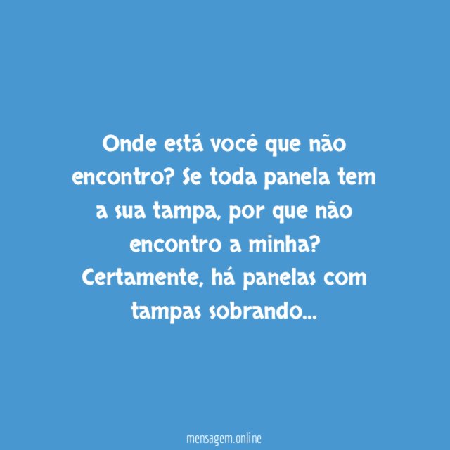 Onde está você?