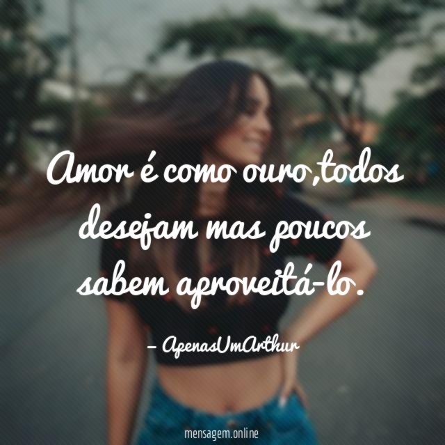 Amor é como ouro