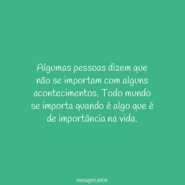 Eu não me importo