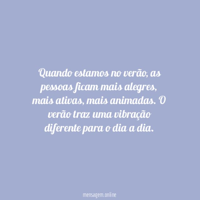 Vibração do verão