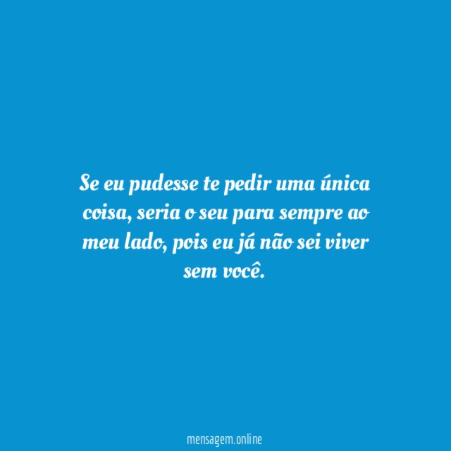 Pode ser para sempre?