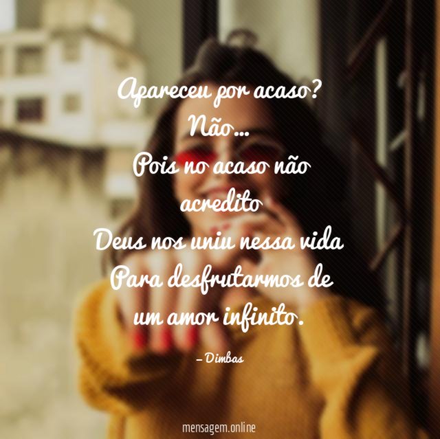 Apareceu por acaso