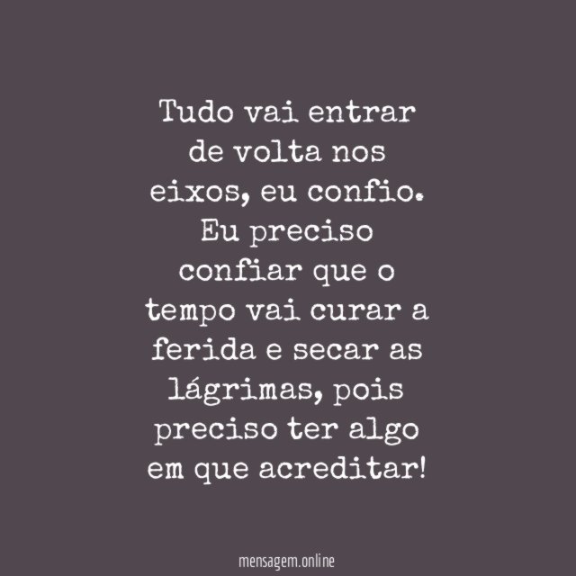 Eu confio…