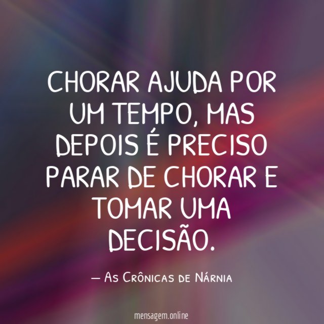 Chorar ajuda por um tempo