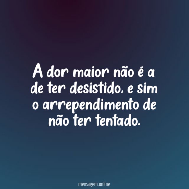 Arrependimento…