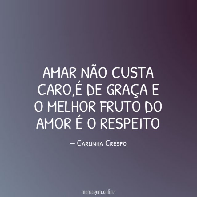 Amar não custa caro