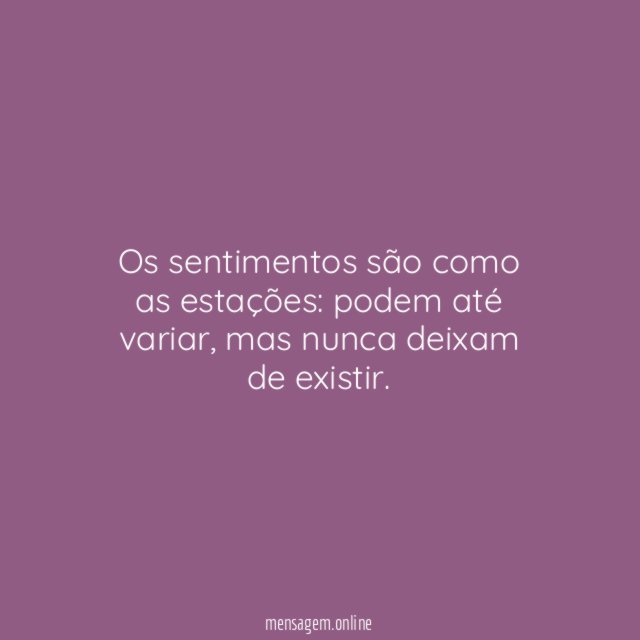 Sentimentos e estações