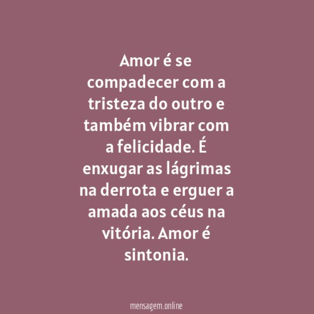 Amor é sintonia