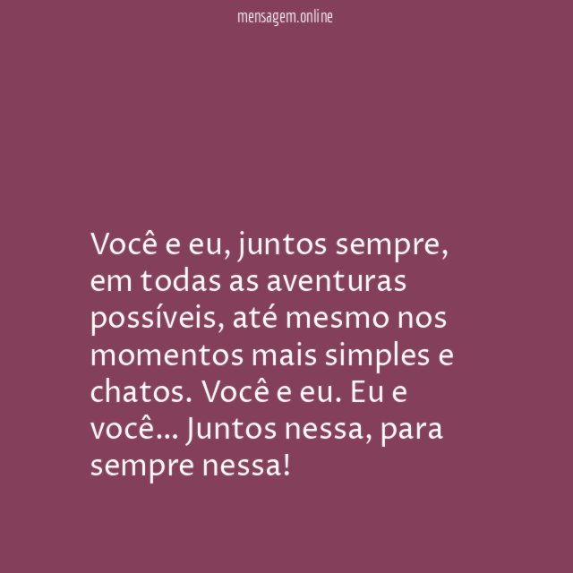 Você e eu