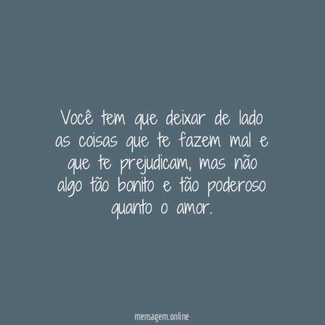 O amor deve ficar