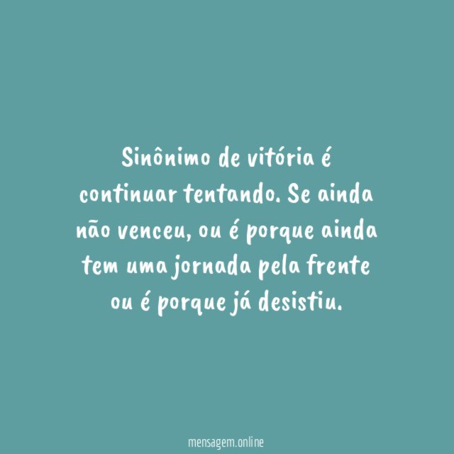 Sinônimo de vitória