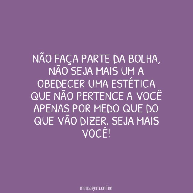 Seja mais você