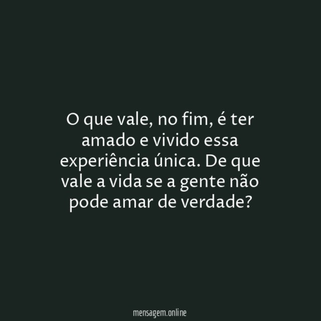 O que vale