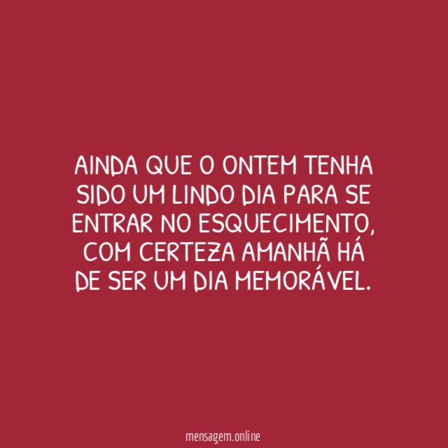 Amanhã memorável