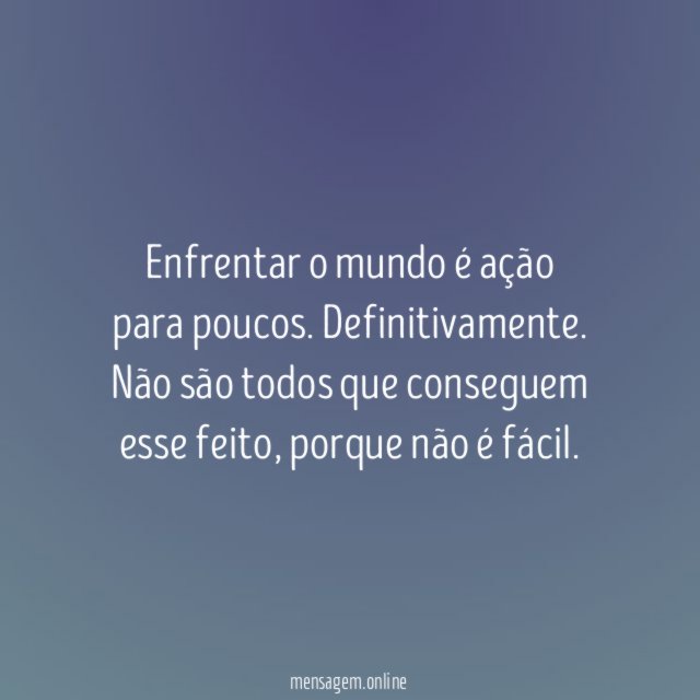 Enfrentar o mundo