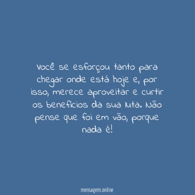 Você merece