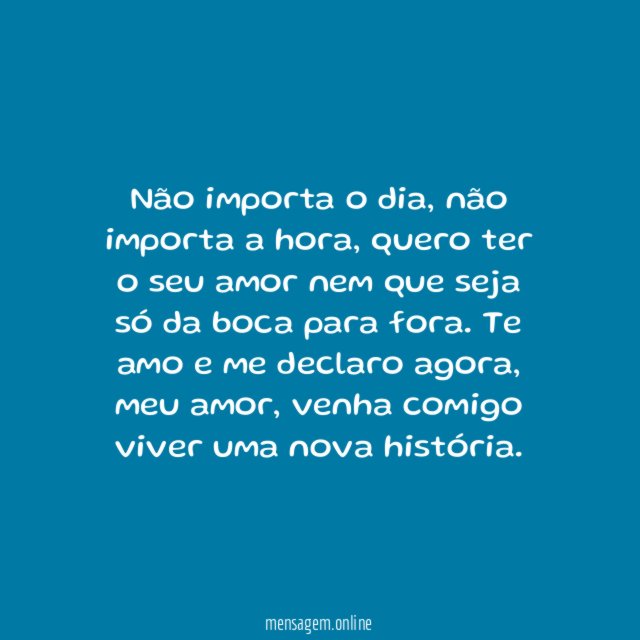 Quero ter o seu amor