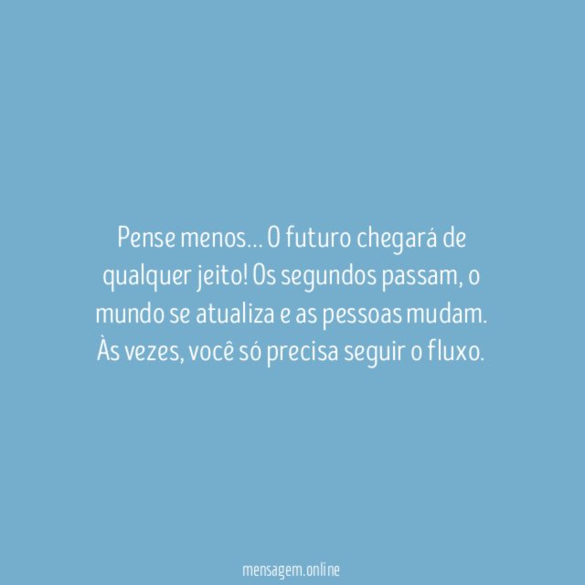 Siga o fluxo
