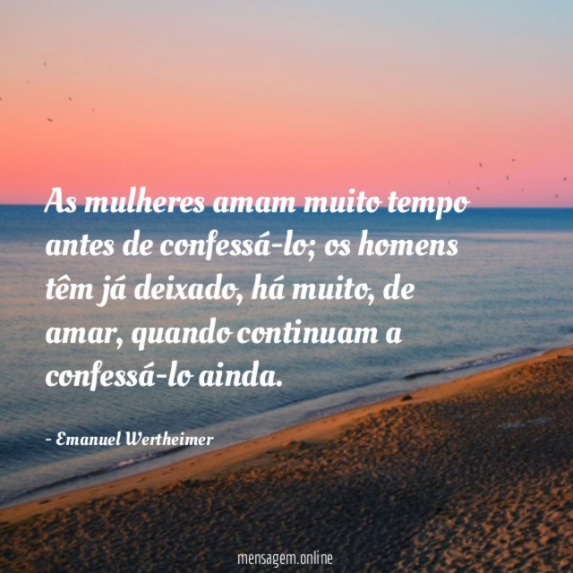 As mulheres amam muito tempo antes de confessá-lo