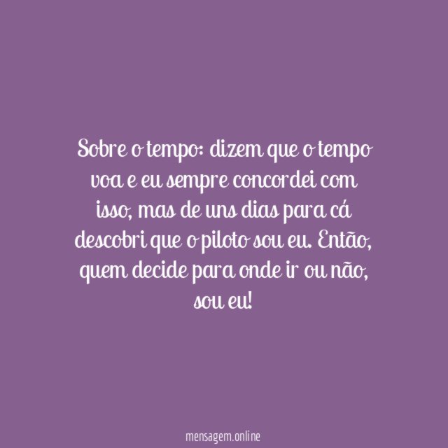 Quem decide sou eu