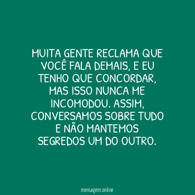 As nossas conversas