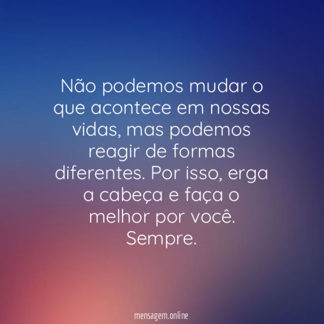 Reaja da melhor forma
