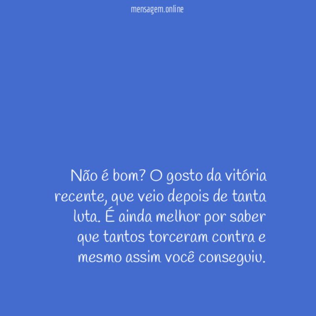 Gosto da vitória