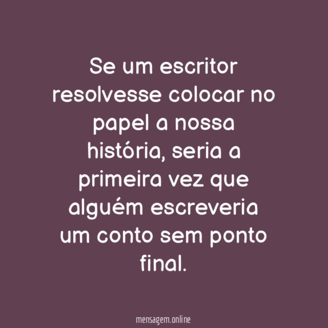 História sem ponto final