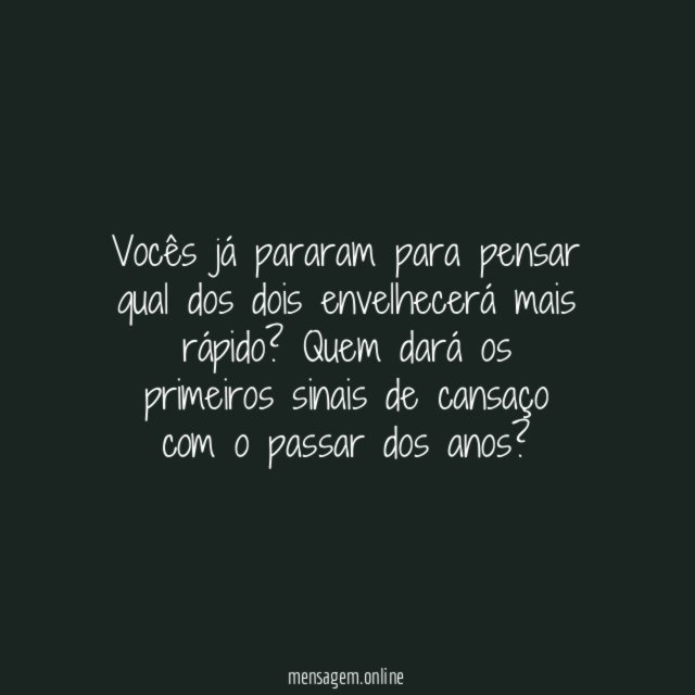 Quem envelhecerá mais rápido?