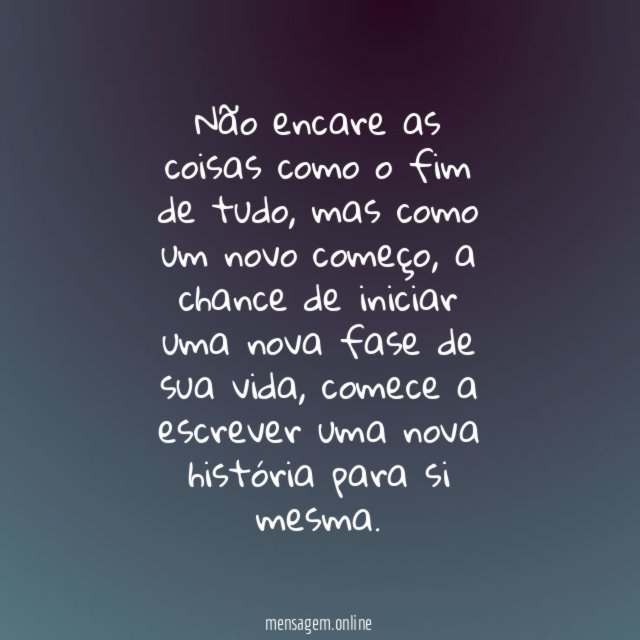 Um novo começo