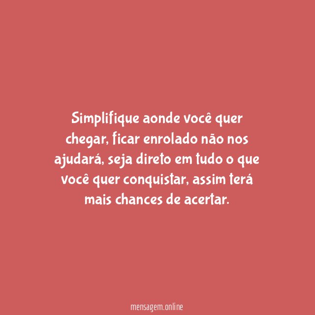 Seja direto