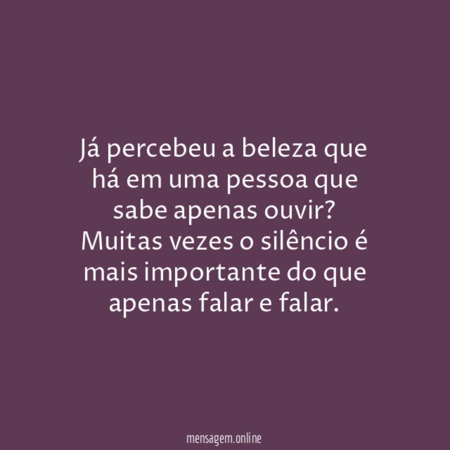 A beleza do ouvir