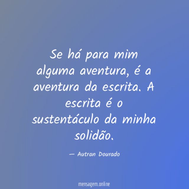Se há para mim alguma aventura