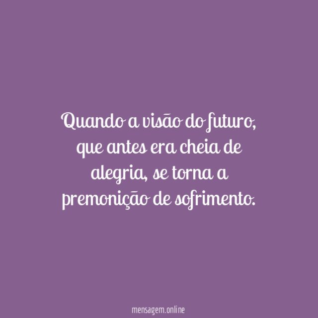 Premonição de sofrimento