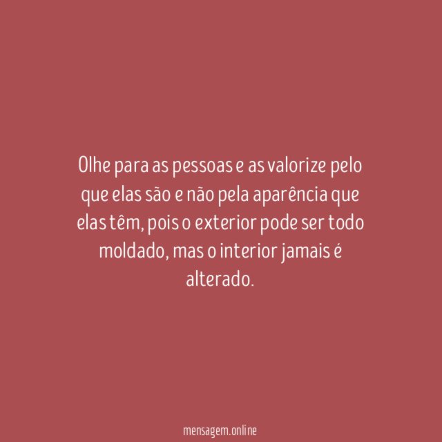 Olhe para dentro