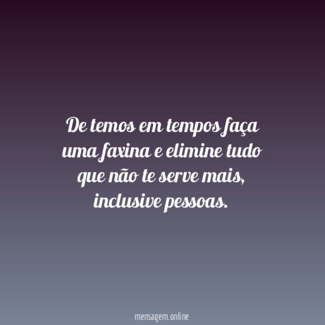 Eliminando o que não serve