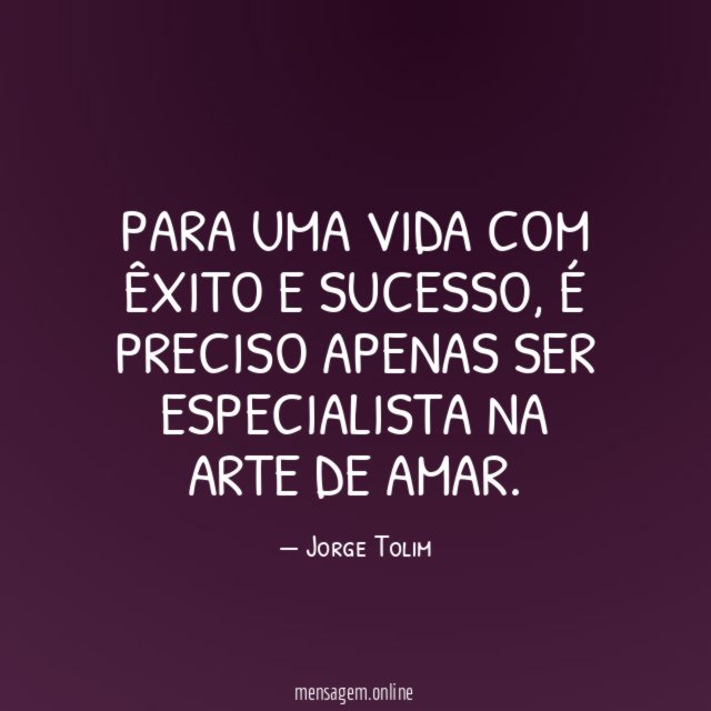 Para uma vida com êxito e sucesso