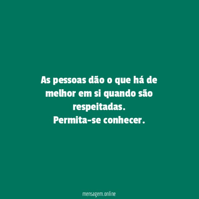 Benefício do respeito