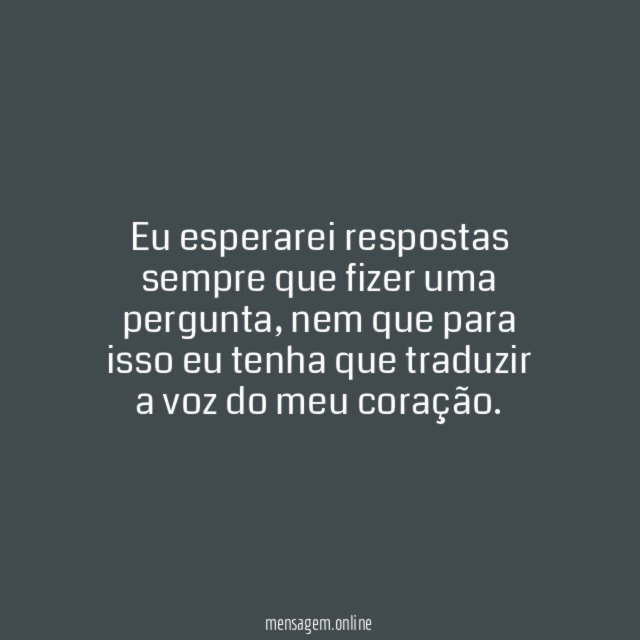 Seja paciente