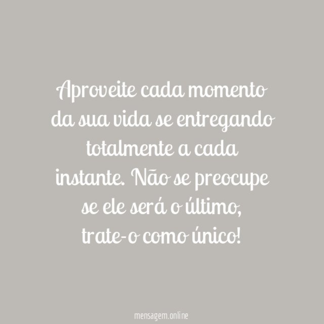 Aproveite o dia