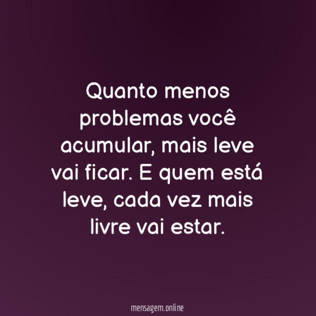 Leveza é liberdade